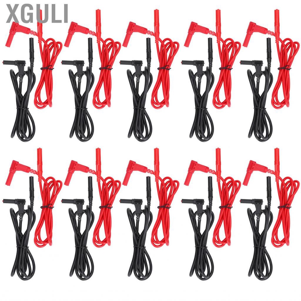 Xguli 10 Set Multimeter Test Leads 4mm Male to Banana Plug Connectors ...
