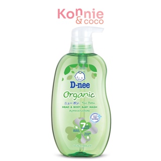 D-nee Organic Head &amp; Body Baby Wash For Newborn 380ml #Green.