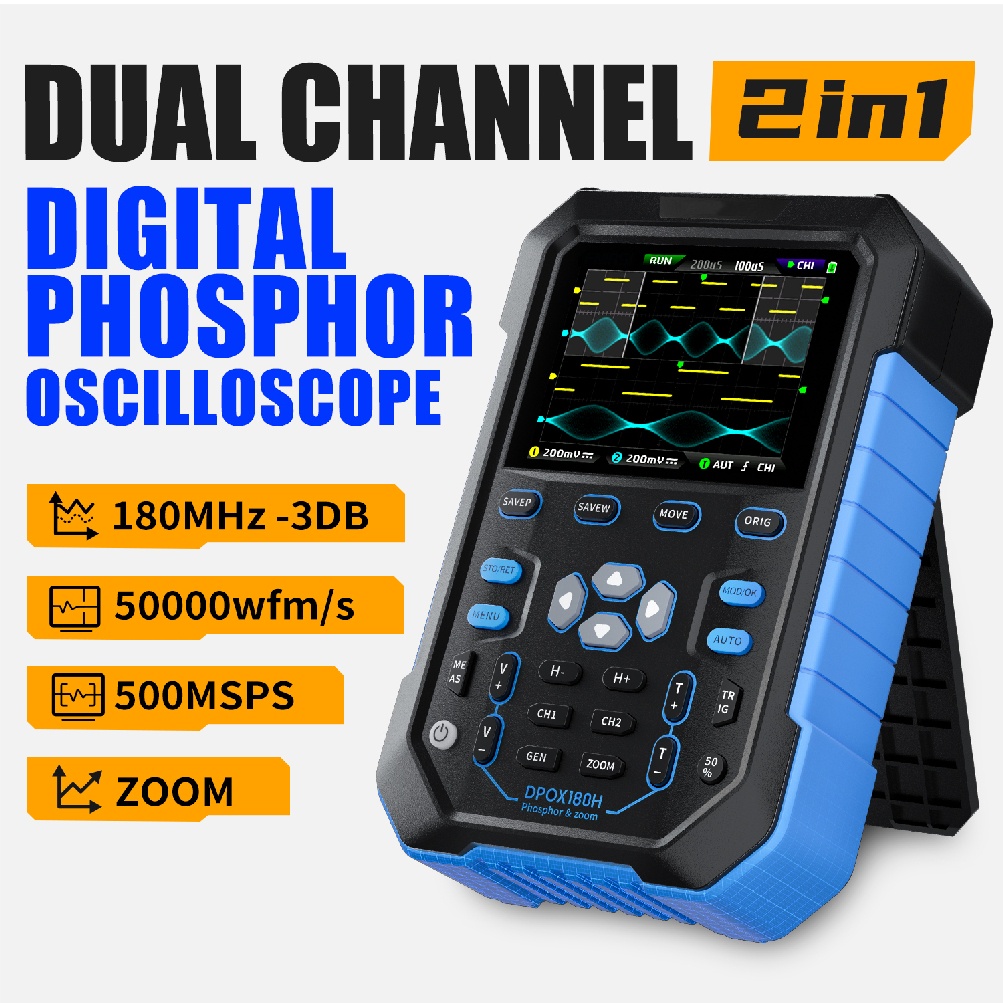 New Handheld Digital Oscilloscope Dual Channel Portable Instrument Auto ...