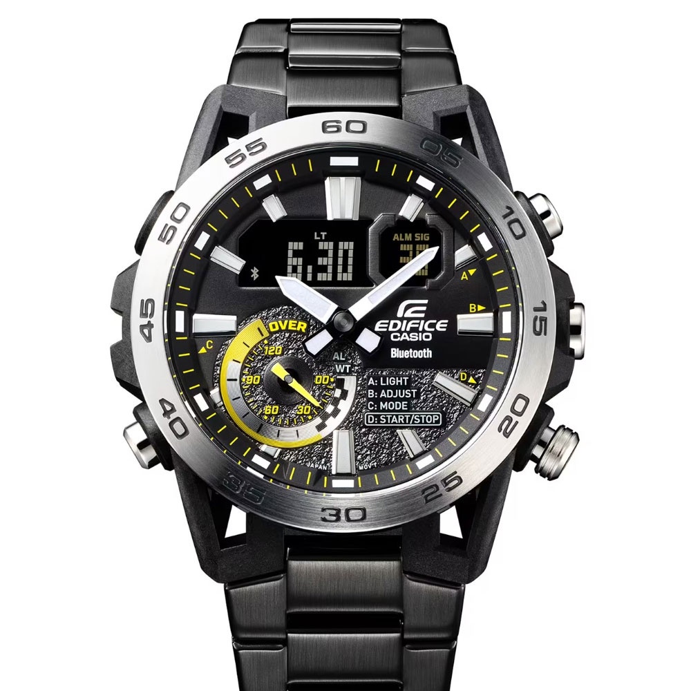 casio-นาฬิกาข้อมือผู้ชาย-edifice-รุ่น-ecb-40dc-1adf-วัสดุสเตนเลสสตีล-สีดำ