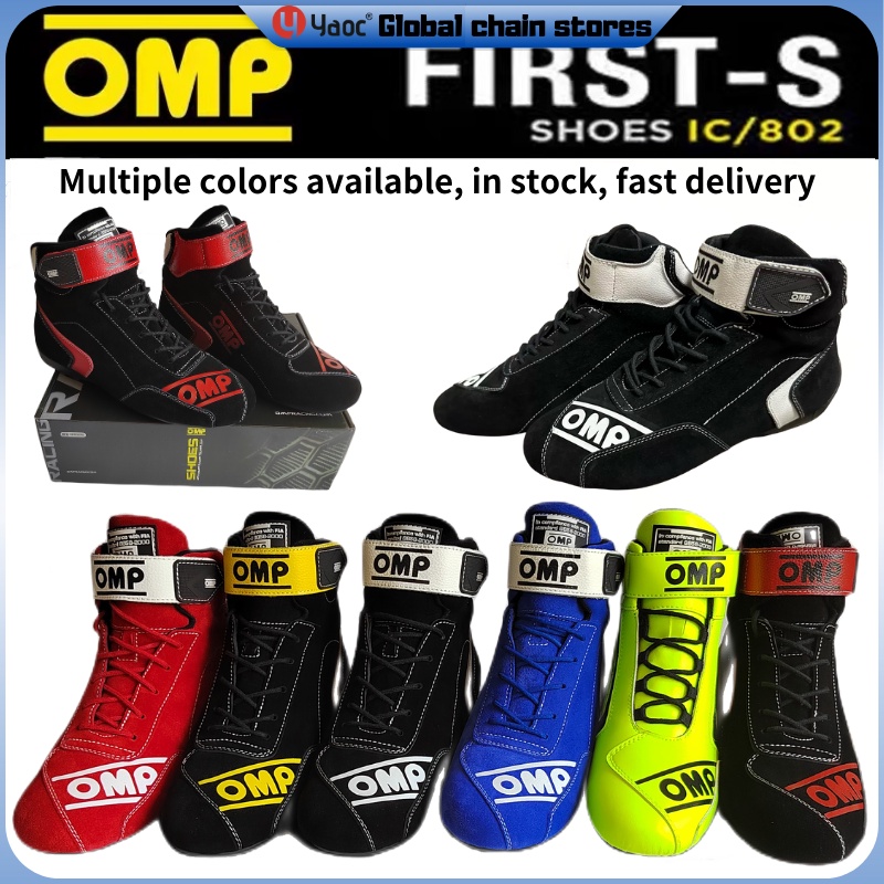 Yyaoc®omp genuine leather racing shoes kart shoes flame retardant and