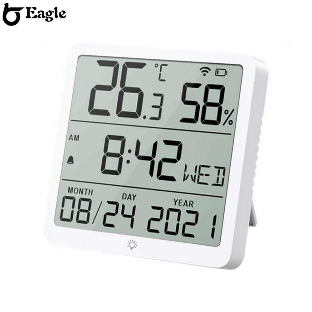 WiFi Temperature Humidity Sensor Clock with Alarm Clock Setting Energy
