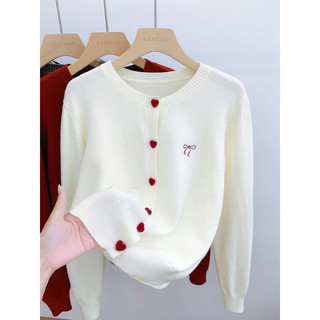 Áo sweater dài tay đan cho phụ nữ, phong cách mới, thêu, giúp thon gọn, tạo dáng thời trang.