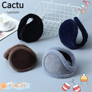 Cactu ที่ปิดหูกันหนาว ผ้ากํามะหยี่ขนนิ่ม แบบหนา แฟชั่นฤดูหนาว สําหรับผู้ชาย