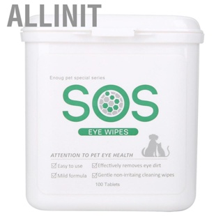 Allinit Dog Eye Wipes  Non-toxic Wet for Pet Clean Eyes