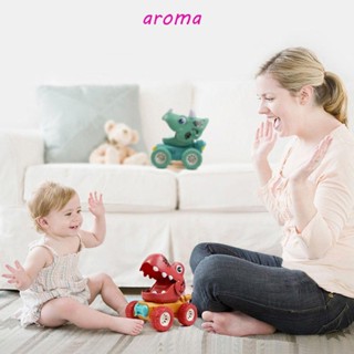 Aroma โมเดลรถยนต์ รูปไดโนเสาร์ ของเล่นเสริมการเรียนรู้ สําหรับเด็ก