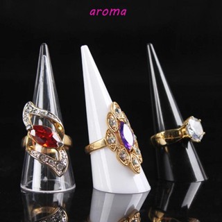 Aroma ถาดอะคริลิคใส ทรงกรวย สําหรับใส่เครื่องประดับ แหวน