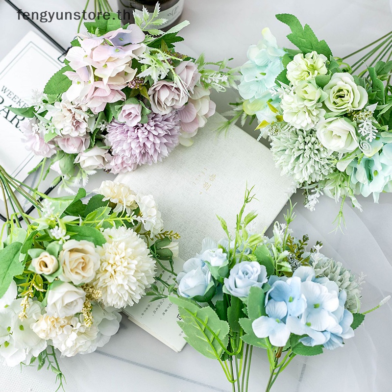 yunstore-ช่อดอกกุหลาบประดิษฐ์-ราคาถูก-สําหรับตกแต่งบ้าน-ห้องนั่งเล่น-งานแต่งงาน-ในร่ม