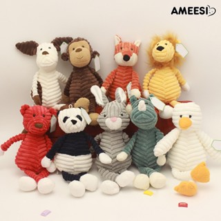 Ameesi ตุ๊กตาการ์ตูนสัตว์น่ารัก ผ้ากํามะหยี่ขนนิ่ม ลายทาง สําหรับตกแต่งบ้าน เก้าอี้ โซฟา ของขวัญเด็ก