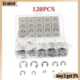 Eralml ชุดคลิปแหวนสเตนเลส E สําหรับยึดเพลา M1.5~M10 120 200 ชิ้น