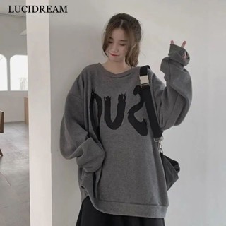 LUCIDREAM เสื้อกันหนาว เสื้อฮู้ด Korean unique ทนทาน trendy WWY2390IKL37Z230911