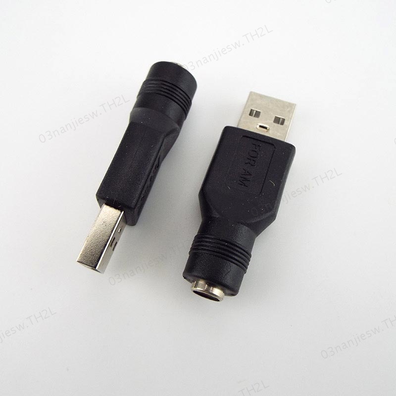 อะแดปเตอร์แปลงไฟ USB ตัวผู้ เป็น 5.5 มม. x 2.1 มม. DC ตัวเมีย อุปกรณ์ ...