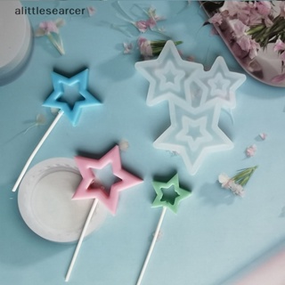 Alittlesearcer แม่พิมพ์ซิลิโคนเรซิ่น อีพ็อกซี่ รูปดาว 3 ช่อง สําหรับทําช็อคโกแลต เค้ก แฮนด์เมด DIY