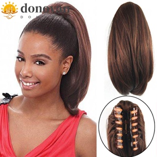 DONOVAN Clip Claw Ponytail Fashion Headwear Heat Resistant Fiber Fake Hair Straight Synthetic Wigs