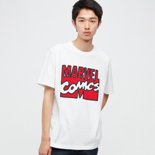 Uniqlo Uniqlo Uniqlo เสื้อยืดแขนสั้น พิมพ์ลาย Disney Marvel สําหรับผู้ชาย และคู่รัก (UT)