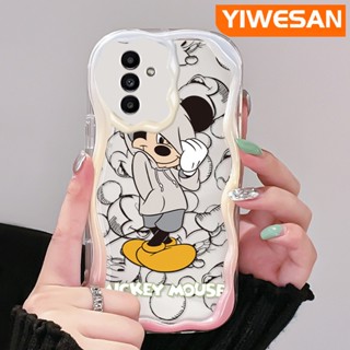 เคสโทรศัพท์มือถือ ซิลิโคนใส กันกระแทก ลายการ์ตูนมิกกี้เมาส์ สีครีม สําหรับ Samsung galaxy A13 A13 5G A04s A14