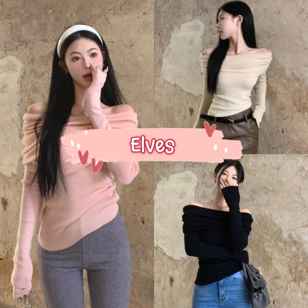 elves-พร้อมส่ง-เสื้อแขนยาวไหมพรมเปิดไหล่-มี-3สี-95148-c