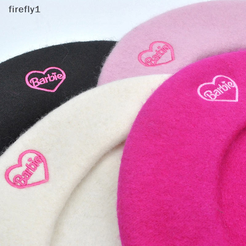 firefly-หมวกเบเร่ต์-ผ้าขนสัตว์-ปักลายตัวอักษร-สีชมพู-แฟชั่นฤดูใบไม้ร่วง-และฤดูหนาว-สําหรับผู้หญิง-th