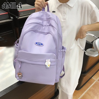 Amila [+ของแถม อะคริลิค] กระเป๋าเป้สะพายหลัง กระเป๋านักเรียน ความจุขนาดใหญ่ ระบายอากาศ และทนต่อการสึกหรอ สไตล์เกาหลี