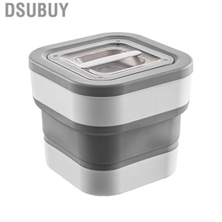Dsubuy Rice  Storage Containers  Thickened Transparent Lid Collapsible Dog  Bin Large Opening 12.5kg  for Kitchen
