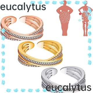Eucalytus1 Noava แหวนดีท็อกซ์ ทองแดง ลดน้ําหนัก ปรับได้ สําหรับผู้หญิง
