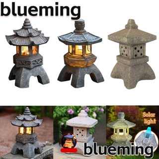 Blueming2 โคมไฟหิน พลังงานแสงอาทิตย์ แฮนด์เมด สําหรับตกแต่งสวน