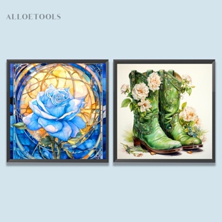 ภาพปักครอสสติตช์คริสตัล รูปดอกไม้ 5D สําหรับตกแต่งบ้าน DIY [alloetools.th]