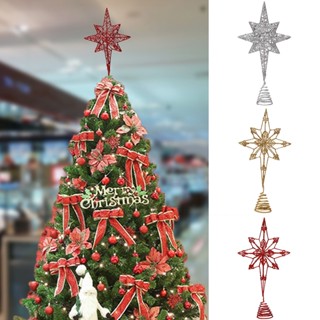 Christmas_ ดาวประกาย 3D กันสนิม กลวง สีสดใส สําหรับตกแต่งต้นคริสต์มาส