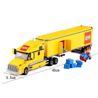 บล็อกตัวต่อเลโก้ รถบรรทุก รถบรรทุกขนาดใหญ่ สีเหลือง ของเล่นสําหรับเด็ก พร้อมส่ง VE0R