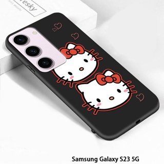 สําหรับ Samsung Galaxy S22 S23 Plus S22 S23 Ultra 5G เคสโทรศัพท์ซิลิโคน TPU แบบนิ่ม ลายการ์ตูนคิตตี้ กันกระแทก