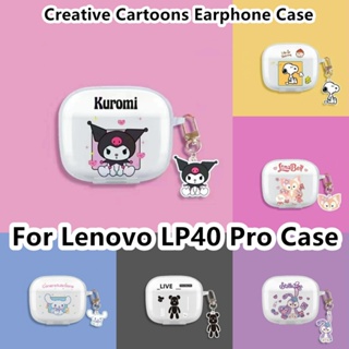 【Case Home】เคสหูฟัง แบบนิ่ม ลายการ์ตูนหมี Violent และ Kulomi น่ารัก สีสันสดใส สําหรับ Lenovo LP40 Pro