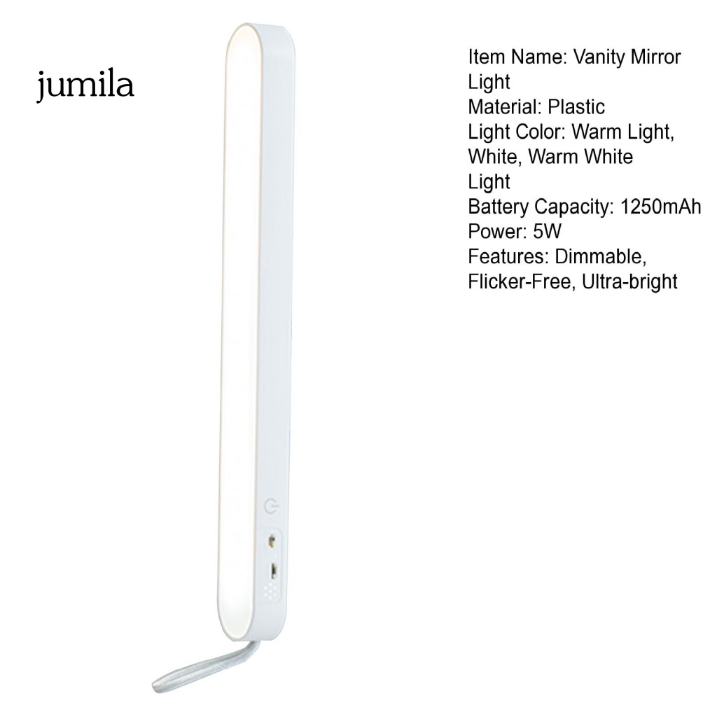 jumila-โคมไฟกระจกแต่งหน้า-led-หรี่แสงได้-ชาร์จ-usb-สําหรับห้องน้ํา