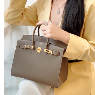 พรี ราคา11400 Hermes birkin epsom หนังแท้ กระเป๋าถือ 25cm 30cm