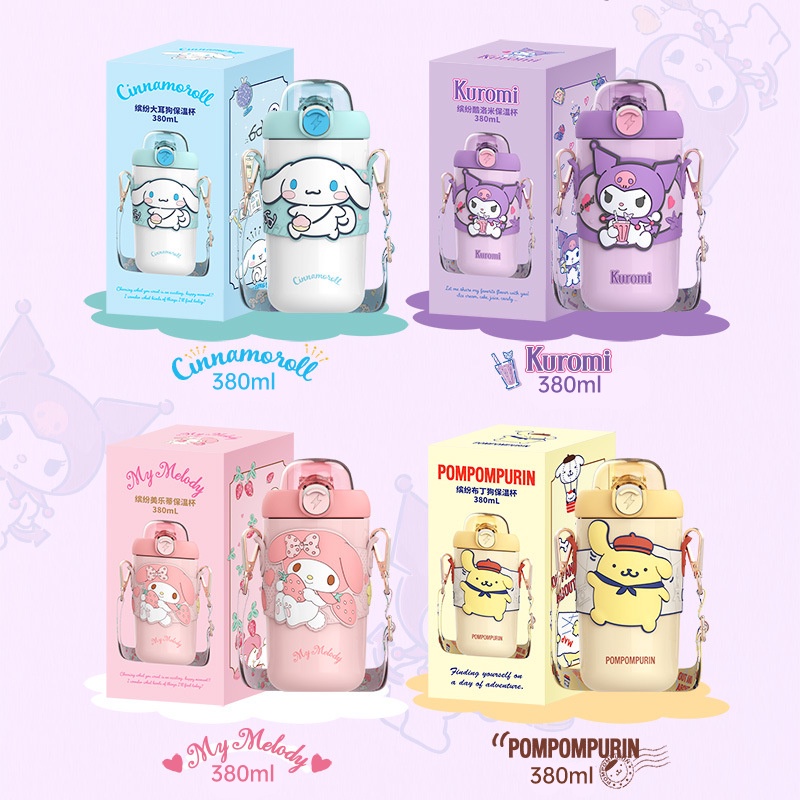 ถ้วยสูญญากาศการ์ตูน-sanrio-กระบอกน้ำเด็กถ้วยน้ำแบบพกพา