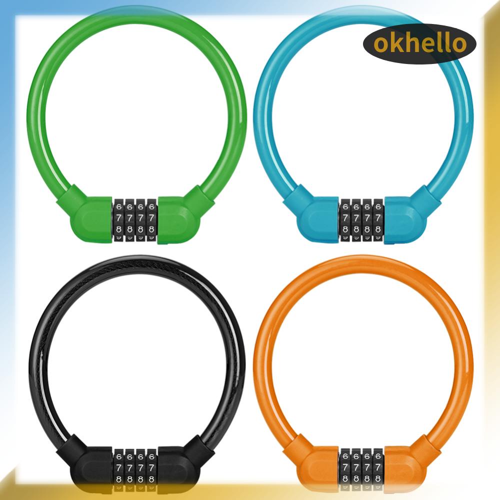 [Okhello.th] สายเคเบิ้ลล็อคจักรยาน กันขโมย แบบใส่รหัส 4 หลัก | Shopee ...