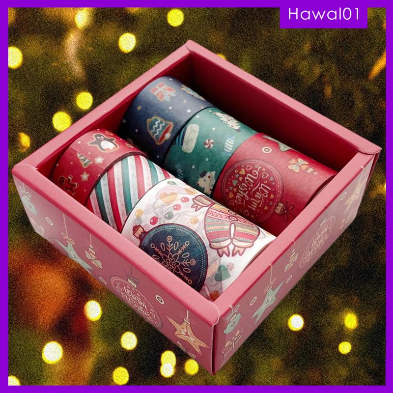 [Hawal] ชุดเทปวาชิ ลายคริสต์มาส DIY สําหรับตกแต่งสมุดแพลนเนอร์ ห่อ ...