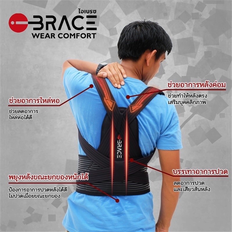แก้ปวดหลัง Back Support รุ่น Posture Lock ไอเบรซ โพสเจอร์ ล้อค Posture ...