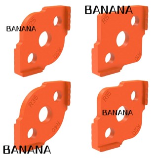 Banana1 แม่แบบงานไม้ เราเตอร์ มุม R ABS CNC ABS แบบพกพา 4 ชิ้น สําหรับงานไม้