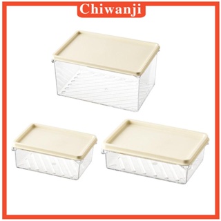 [Chiwanji] กล่องเก็บของในตู้เย็น พร้อมฝาปิด ใช้ซ้ําได้ สําหรับอาหารทะเล เนื้อสัตว์ ผัก
