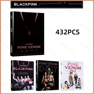 โปสการ์ดสติกเกอร์ ลาย Blackpink Venom Jennie Lisa Jisoo ROSE Blink สีชมพู 23 432 ชิ้น ต่อชุด