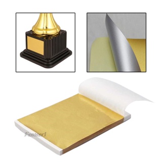 [Fenteer1] กระดาษห่อขนมฟอยล์อลูมิเนียม สีทอง สําหรับแต่งหน้า DIY 100 ชิ้น