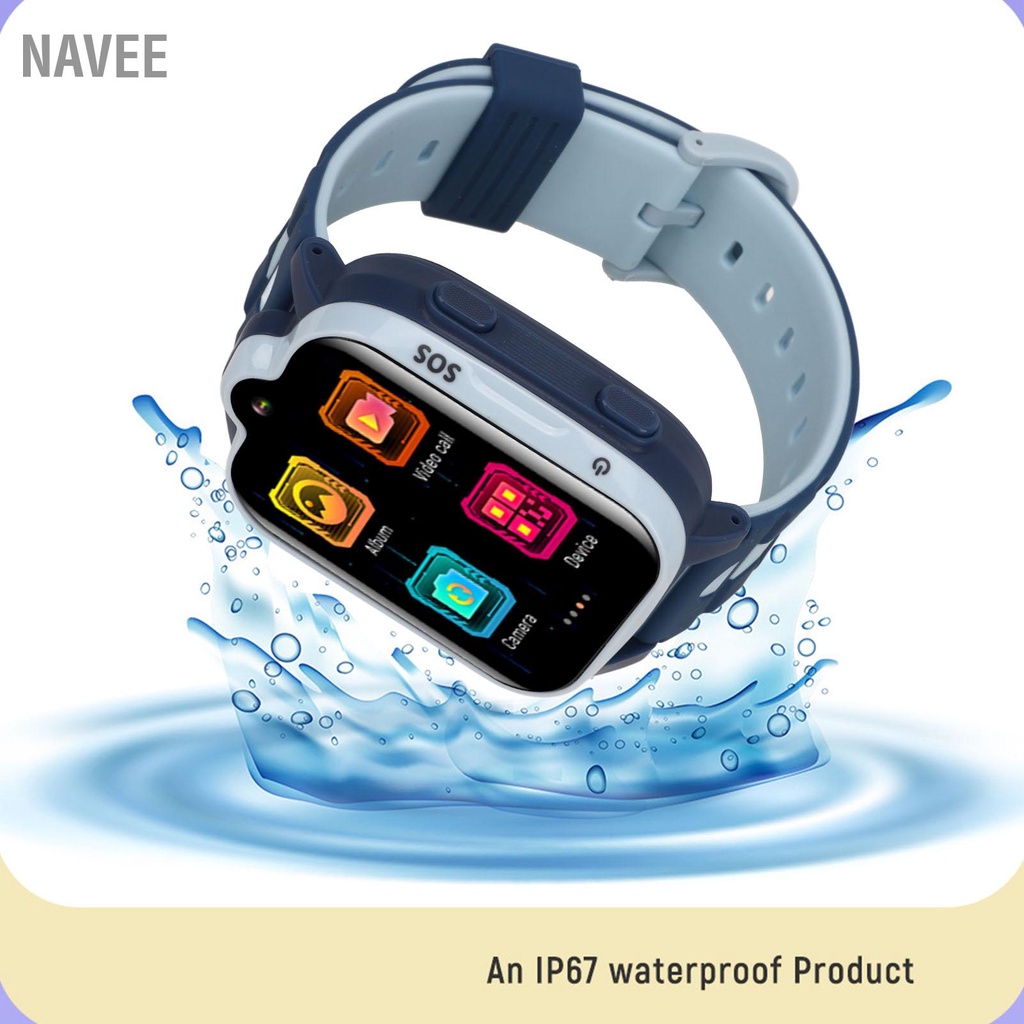 navee-4g-kids-smart-watch-ตำแหน่ง-gps-โทรวิดีโอ-ip67-หน้าจอสัมผัสกันน้ำ-smartwatch-อังกฤษ