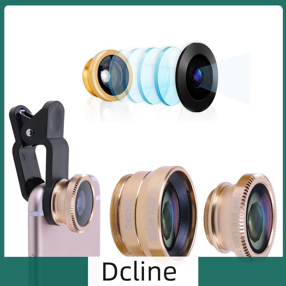 dcline-th-3-in-1-เลนส์ฟิชอาย-มุมกว้าง-ชุดเลนส์กล้องมาโคร-สําหรับโทรศัพท์