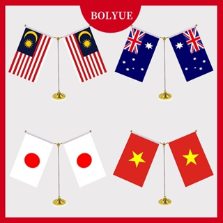 ธงชาติมาเลเซีย สิงคโปร์ เวียดนาม ไทยแลนด์ ฟิลิปปินส์ ออสเตรเลีย สหราชอาณาจักร สําหรับตกแต่งโต๊ะประชุม สํานักงาน