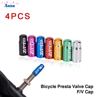 【Anna】Bike valve cap 4 pcs Aluminum alloy Presta valve Parts Replace cap Hot