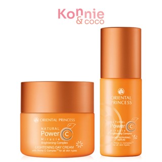 Oriental Princess Natural Power C Miracle Brightening Complex Set 2 Items [Day Cream 50g + Night Serum 60ml].