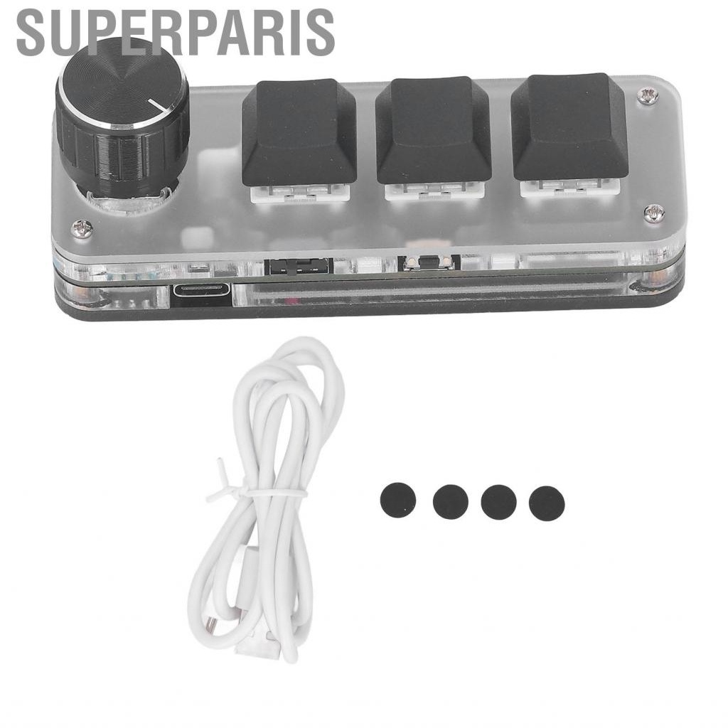 Superparis Mini USB Keypad Widely Used RGB Multifunctional 3 Key Blue ...
