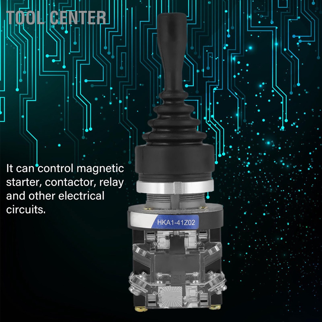 Interruttore Joystick HKA1-41Z02 380V 5A - 2 Posizioni, Ritorno A Molla, Impermeabile, Diametro Foro 30mm