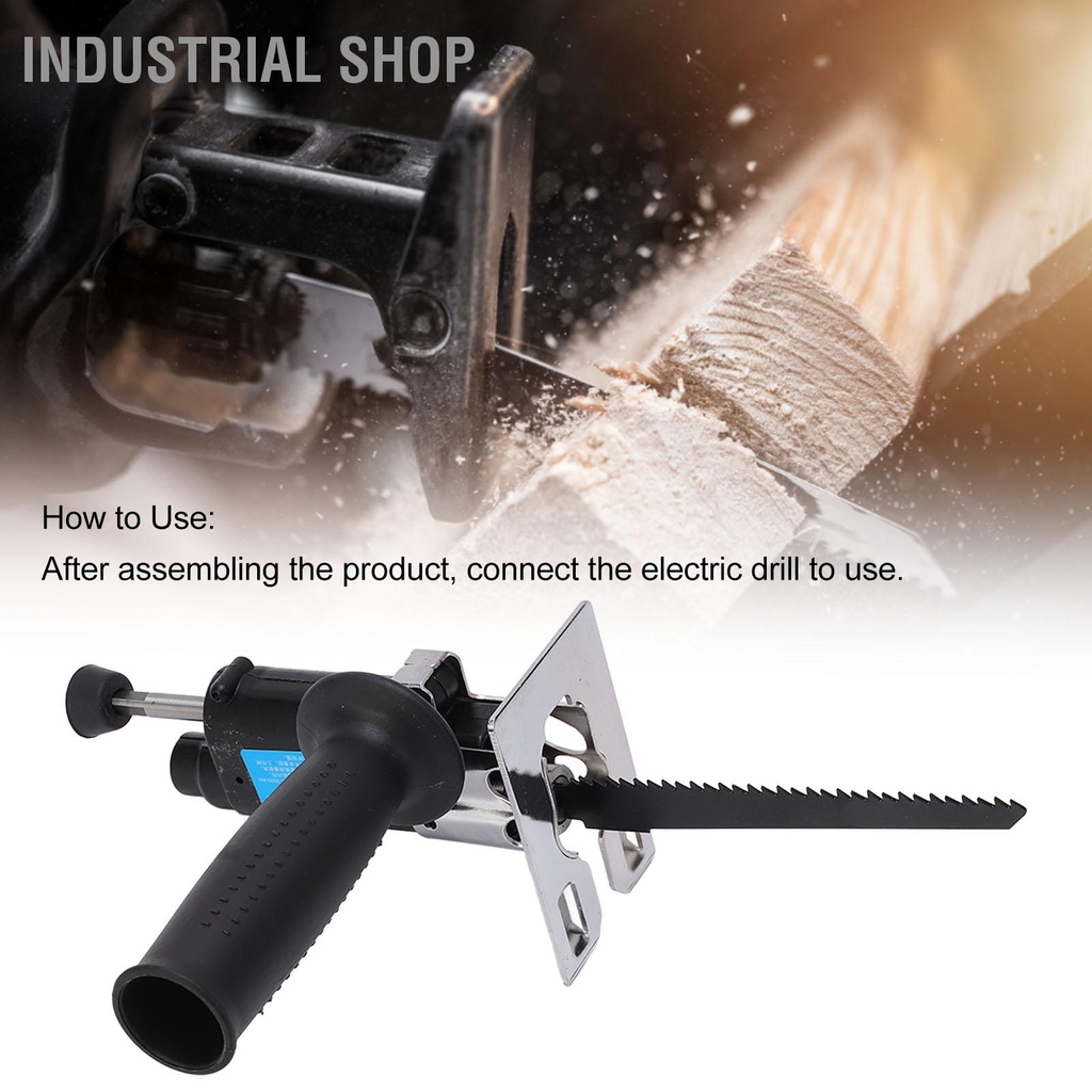 NUHUi Reciprocating Saw Adapter Kit – 3XLR Adapter, 13.6cm Stainless Steel For Drill