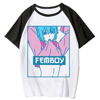 เสื้อยืด พิมพ์ลายกราฟิกการ์ตูนอนิเมะ Femboys แฟชั่นฤดูร้อน สําหรับผู้หญิง